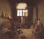 Leon-Matthieu Cochereau Interior of the Studio of David (mk05) oil painting artist